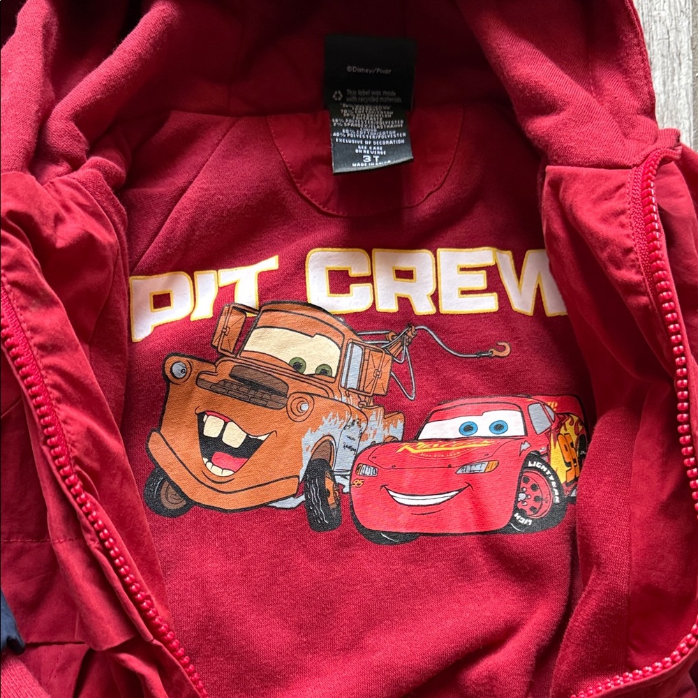 Boxlunch-Pixar’s Cars Red Hooded Jacket with Patches - Picture 3 of 5